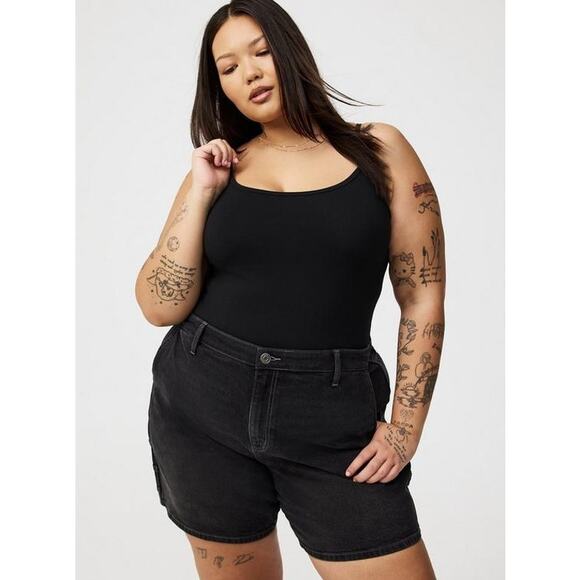 Torrid Foxy Cami Black Plus Size 3 Scoop Neck Tank Top Stretchy - Picture 2 of 11